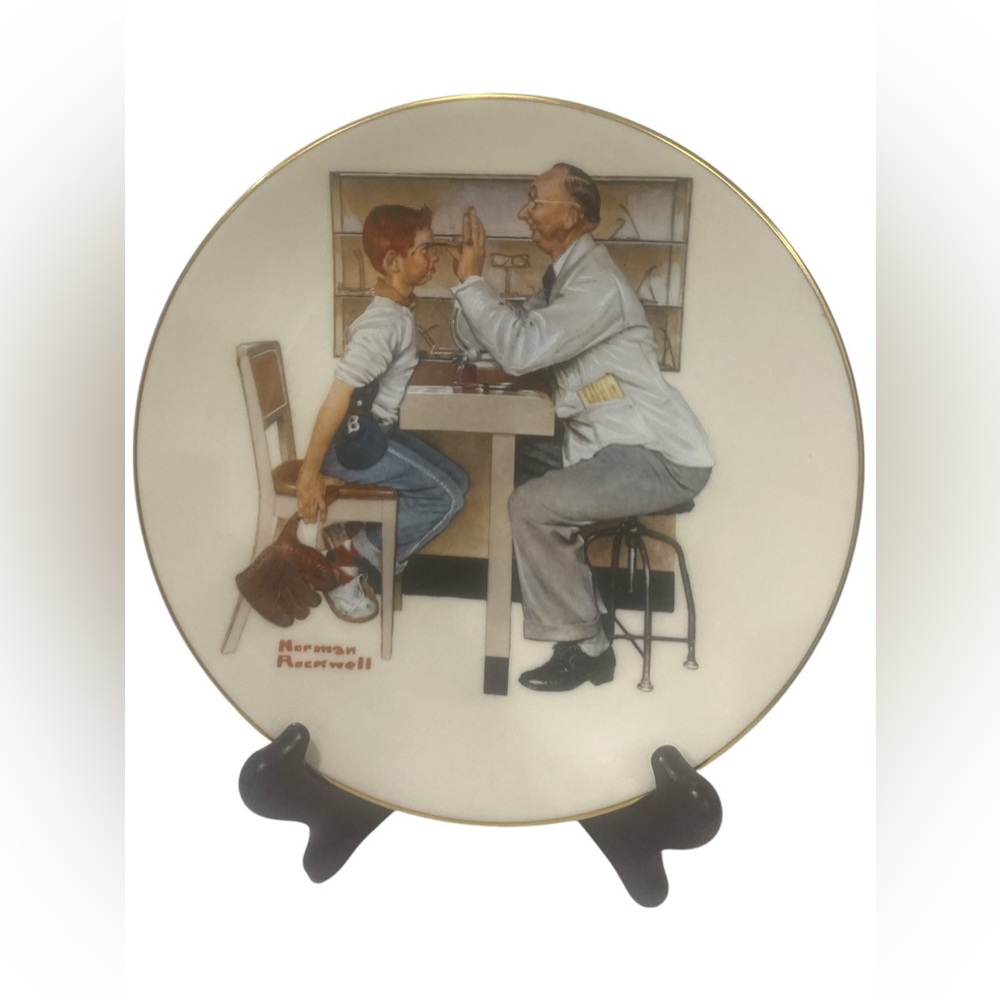 New Glasses 1981 Danbury Mint Norman Rockwell Saturday Evening Post Classics